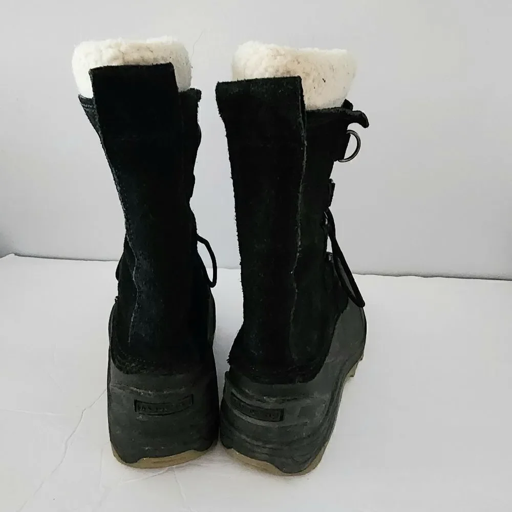Lands' End black winter boots Kids size 5 or women's size 7